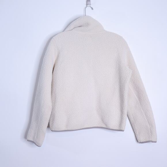 VUORI Alpine Sherpa Jacket Natural and Gray Full Zip Long Sleeve Women's 2XSw - Picture 2 of 7